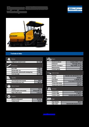 Kołowa betoniarka drogowa Dynapac SD 2500 WS