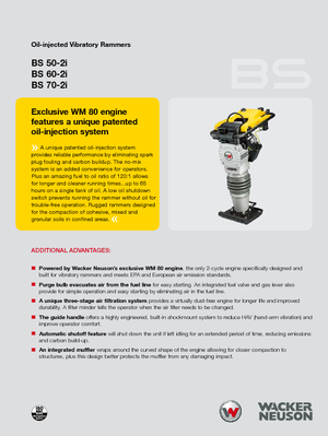 Ubijaki wibracyjne diesel i benzynowe Wacker Neuson BS 70-2i 11