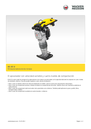 Ubijaki wibracyjne diesel i benzynowe Wacker BS 65 V 11