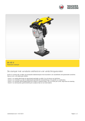 Ubijaki wibracyjne diesel i benzynowe Wacker BS 65 V 11
