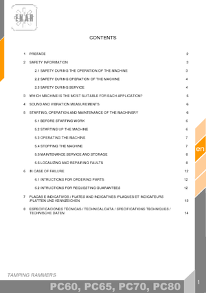 Ubijaki wibracyjne diesel i benzynowe Enar PC 65 R2T