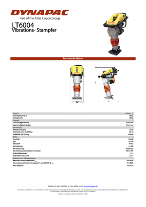 Ubijaki wibracyjne diesel i benzynowe Dynapac LT 6004 11
