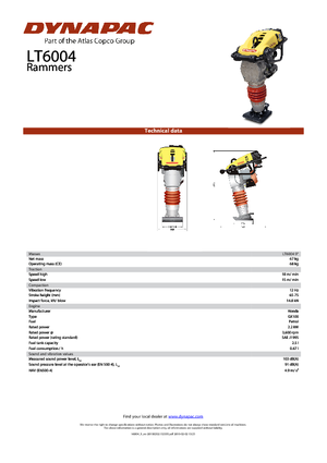 Ubijaki wibracyjne diesel i benzynowe Dynapac LT 6004 9