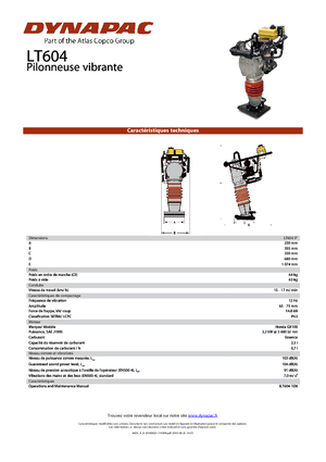 Ubijaki wibracyjne diesel i benzynowe Dynapac LT 604-9