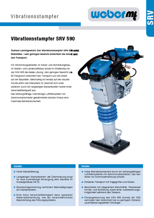 Ubijaki wibracyjne diesel i benzynowe weber mt SRV 590