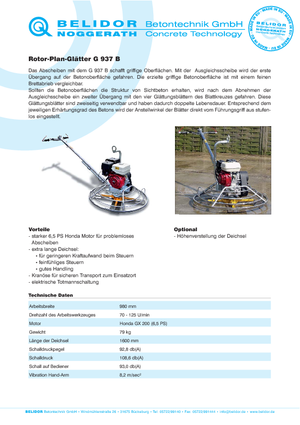 Zacieraczki samojezdne Belidor-Noggerath G 937 B