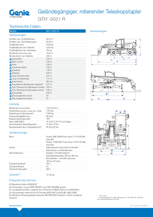 Ładowarka teleskopowa obrotowa Genie GTH 5021 R