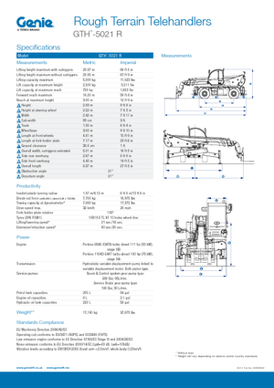 Ładowarka teleskopowa obrotowa Genie GTH 5021 R