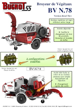 Rębaki drewna Bugnot BV-N 78 AGXL