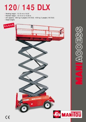 Kołowe podnośniki nożycowe Manitou 120 DLX