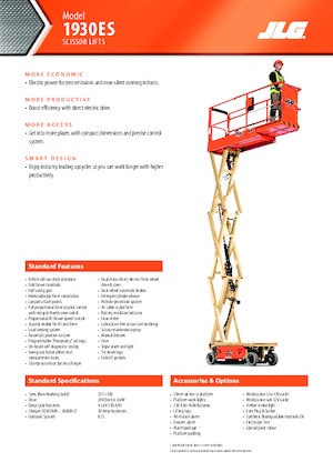 Kołowe podnośniki nożycowe JLG 1930ES