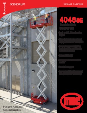 Kołowe podnośniki nożycowe MEC 4046SE