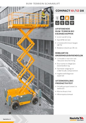 Kołowe podnośniki nożycowe Haulotte Compact 10 DX