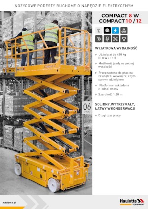 Kołowe podnośniki nożycowe Haulotte Compact 10
