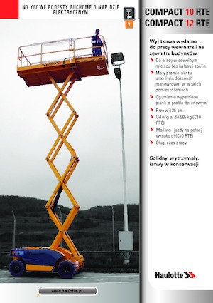 Kołowe podnośniki nożycowe Haulotte Compact 10 RTE