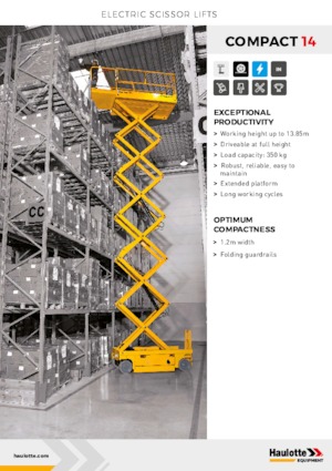Kołowe podnośniki nożycowe Haulotte Compact 14