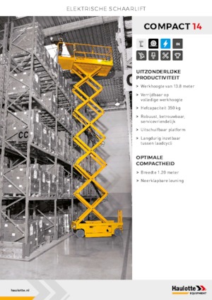 Kołowe podnośniki nożycowe Haulotte Compact 14