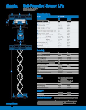 Kołowe podnośniki nożycowe Genie GS-3384 RT