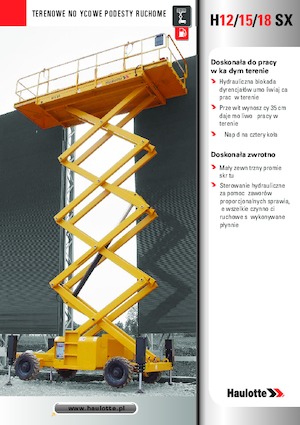 Kołowe podnośniki nożycowe Haulotte H15 SX