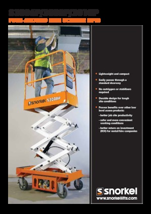 Kołowe podnośniki nożycowe Snorkel S3010P