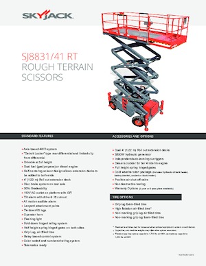 Kołowe podnośniki nożycowe Skyjack SJ 8841