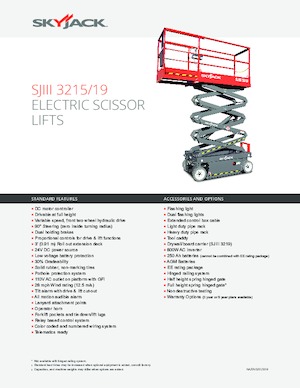 Kołowe podnośniki nożycowe Skyjack SJ III 3215