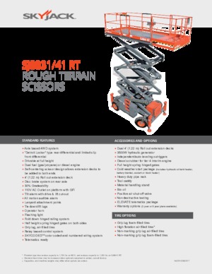 Kołowe podnośniki nożycowe Skyjack SJ8831 RT