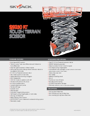 Kołowe podnośniki nożycowe Skyjack SJ9250 RT