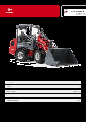 Placowe urządzenie załadowcze Weidemann 1380