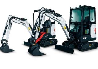 Minikoparki Bobcat E17