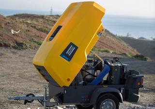 Sprężarki i kompresory powietrza Przenośne sprężarki i kompresory powietrza - wyskoprężne, elektryczne i spalinowe Atlas Copco E-Air H250 VSD