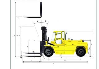 Hyundai 180 D 7 E - wymiary i rozmiar