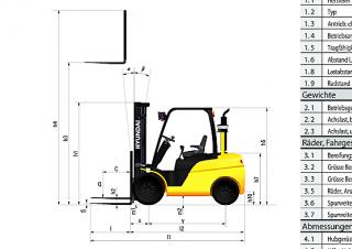 Hyundai 35 D 9 A - wymiary i rozmiar