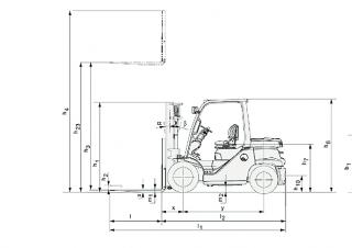 Toyota 40-8 FD 80N  - wymiary i rozmiar