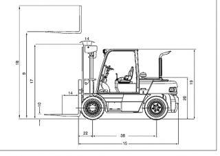 Doosan D90S-5 - wymiary i rozmiar