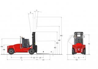 Kalmar DCG 150-6 - wymiary i rozmiar