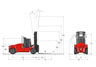 Kalmar DCG 160-9 - wymiary i rozmiar