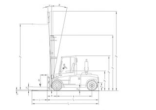 Jungheinrich DFG 660 - wymiary i rozmiar