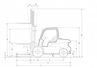 Mitsubishi FD 40 N - wymiary i rozmiar