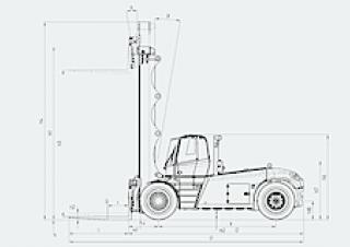 Linde H 180/1200 D - wymiary i rozmiar