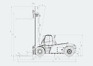Linde H 200/1200 D - wymiary i rozmiar