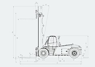 Linde H 220/1200 D - wymiary i rozmiar