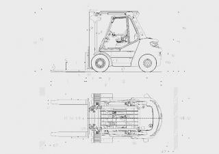 Linde H50D - wymiary i rozmiar