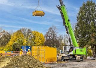 Żurawie gąsienicowe — wysięgnik teleskopowy Sennebogen 6103 E