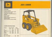 Ładowarki o sterowaniu burtowym John Deere Construction JD24