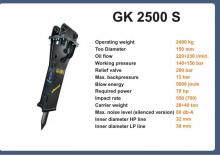 Młoty hydrauliczne Italdem GK 2500 S 