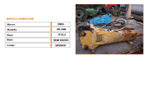 Młoty hydrauliczne Omal HB 1300/6