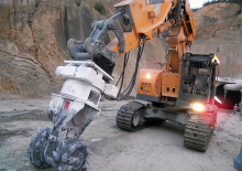 Montowane głowice frezarskie do koparek hydraulicznych Erkat ERC 1500X