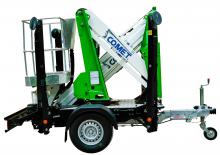 Platformy robocze na wysięgniku przegubowym mocowane na ciężarówce Comet X Trailer 14 Battery