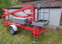 Platformy robocze na wysięgniku przegubowym mocowane na przyczepie Priestman Skyman 17/56